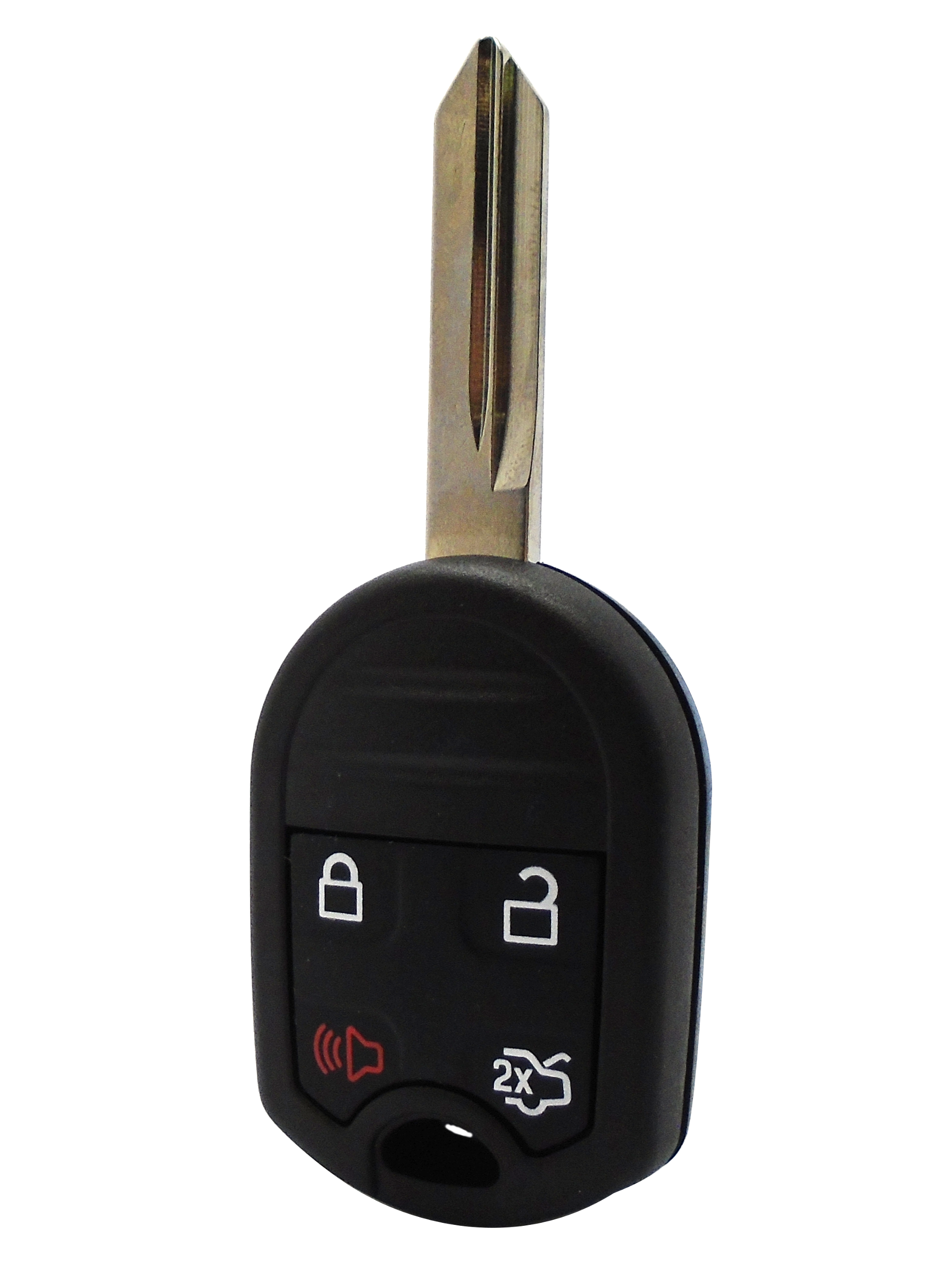 Ford, Lincoln, Mazda, and Mercury Remote Key Combo - 4-Button with Lock, Unlock, Trunk, and Panic